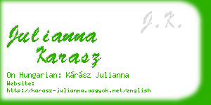 julianna karasz business card